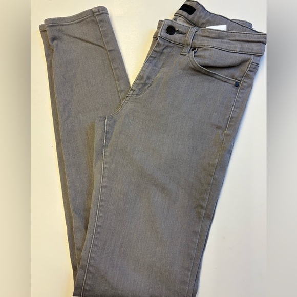 Uniqlo ultra stretch Gray Mid-rise Skinny denim Jeans women's size 25 - Picture 2 of 13